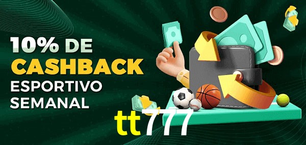 10% de bônus de cashback na tt777