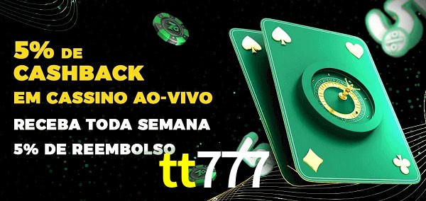 Promoções do cassino ao Vivo tt777